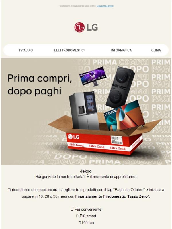 Ancora per poche ore: prima compri, dopo paghi!