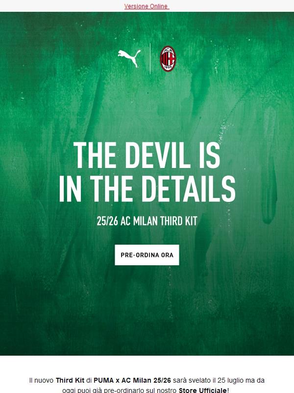 Sta arrivando il Third Kit PUMA x AC Milan 25/26
