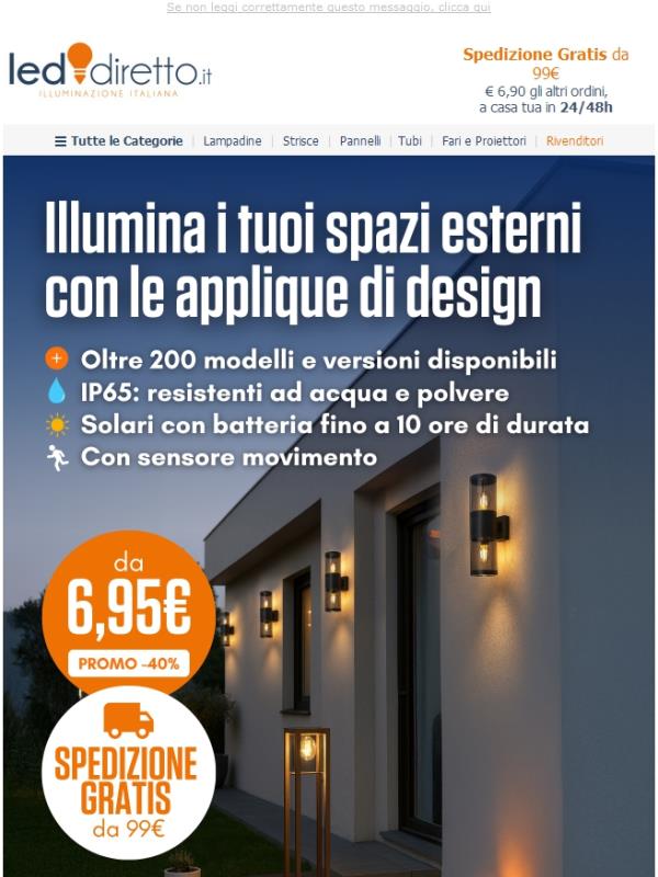 💡+200 Applique da Parete per Esterni resistenti a Pioggia, in Promo -40%