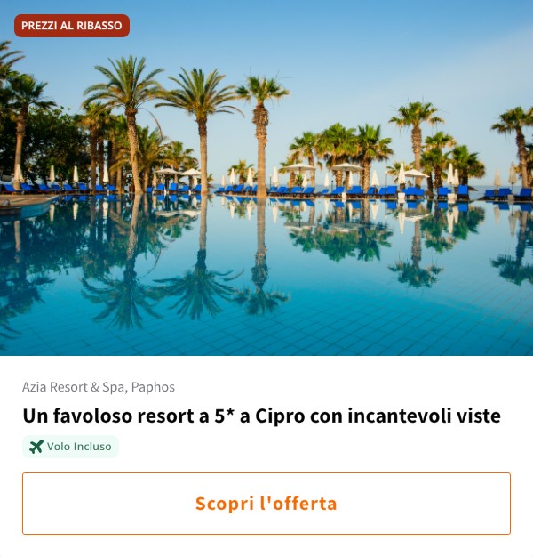 Un favoloso resort a 5* a Cipro con incantevoli viste