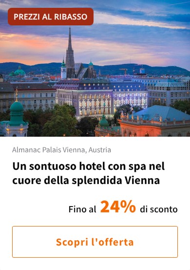 Un sontuoso hotel con spa nel cuore della splendida Vienna