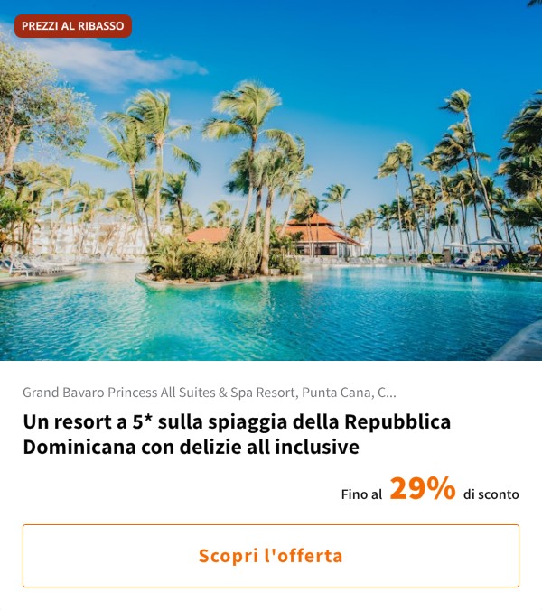 Un resort a 5* sulla spiaggia della Repubblica Dominicana con delizie all inclusive