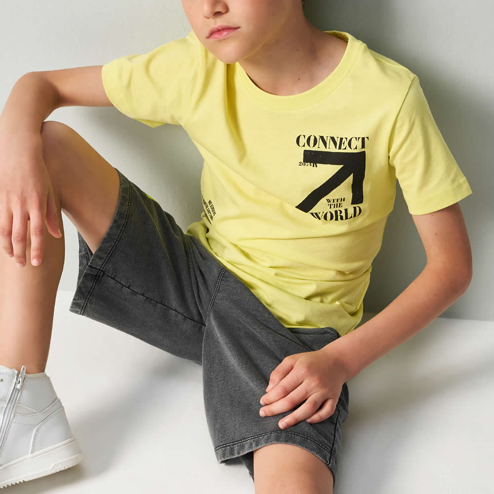 Image of T-SHIRT MANICA CORTA FLUO 4B625 RAGAZZO IDO