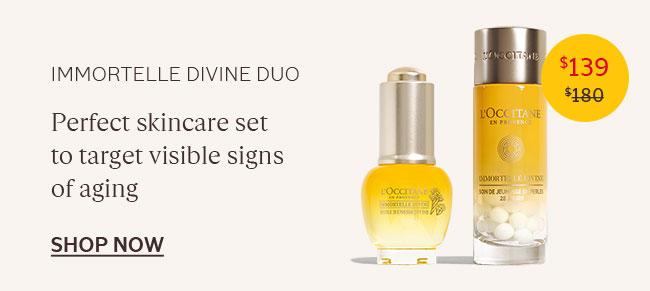 IMMORTELLE DIVINE DUO | PERFECT SKINCARE SET TO TARGET VISIBLE SIGNS OF AGING | SHOP NOW