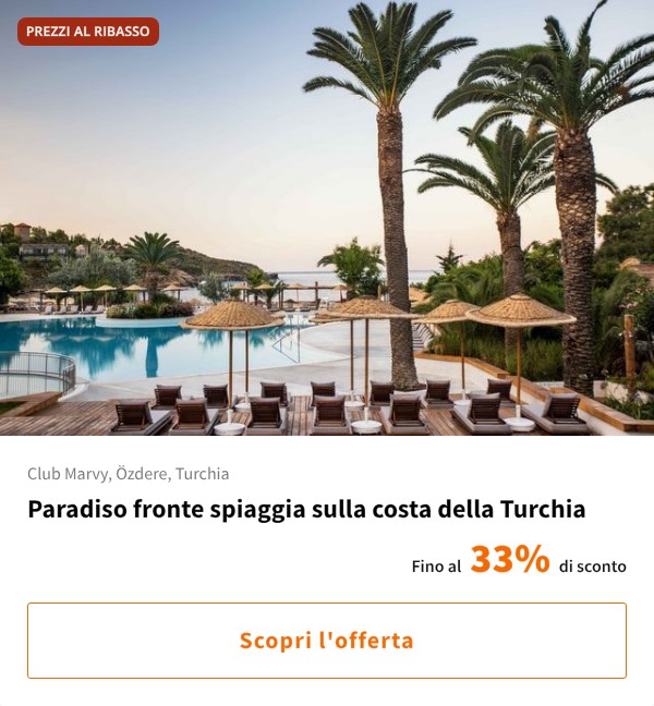 Paradiso fronte spiaggia sulla costa della Turchia