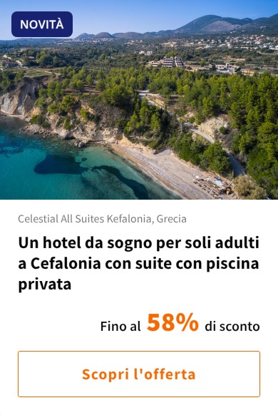 Un hotel da sogno per soli adulti a Cefalonia con suite con piscina privata