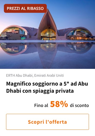 Magnifico soggiorno a 5* ad Abu Dhabi con spiaggia privata