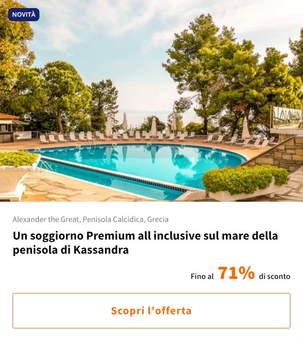 Un soggiorno Premium all inclusive sul mare della penisola di Kassandra