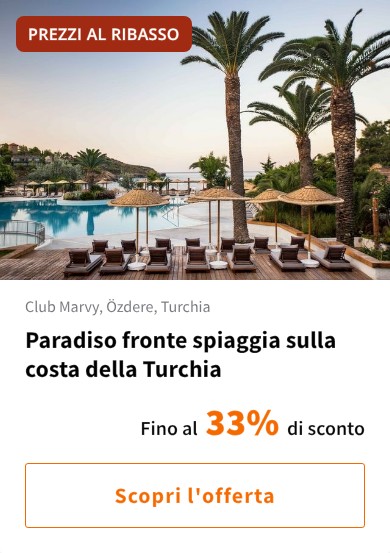 Paradiso fronte spiaggia sulla costa della Turchia