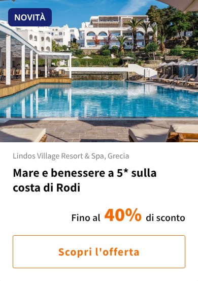 Mare e benessere a 5* sulla costa di Rodi
