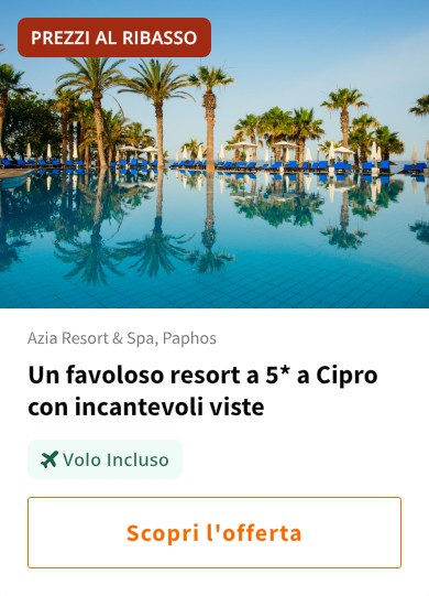 Un favoloso resort a 5* a Cipro con incantevoli viste
