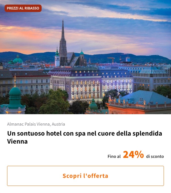 Un sontuoso hotel con spa nel cuore della splendida Vienna