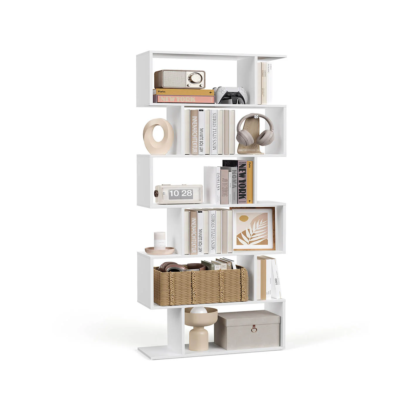 Image of Libreria Scaffale da Terra Decorativa per Soggiorno Camera da Letto
