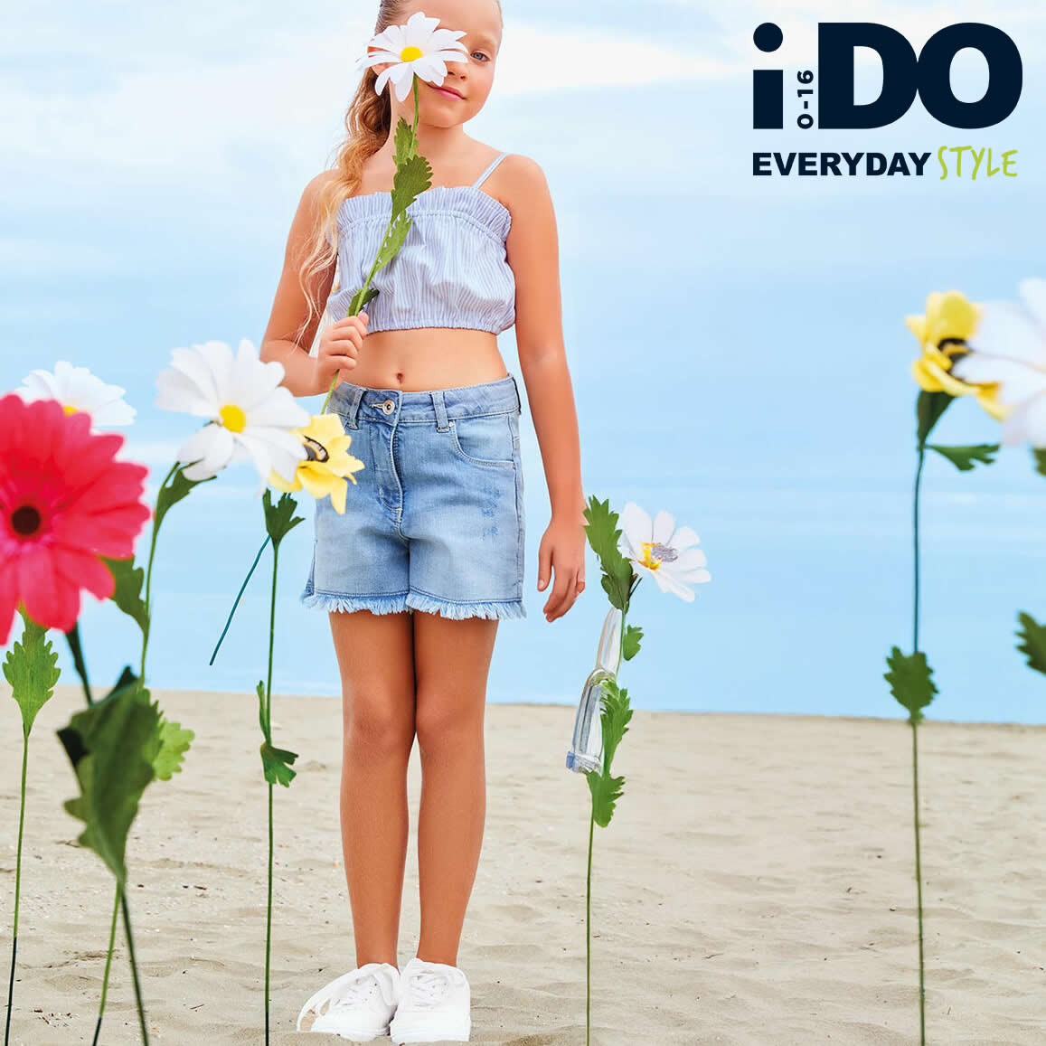 Image of PANTALONE CORTO DENIM 4B858 RAGAZZA IDO