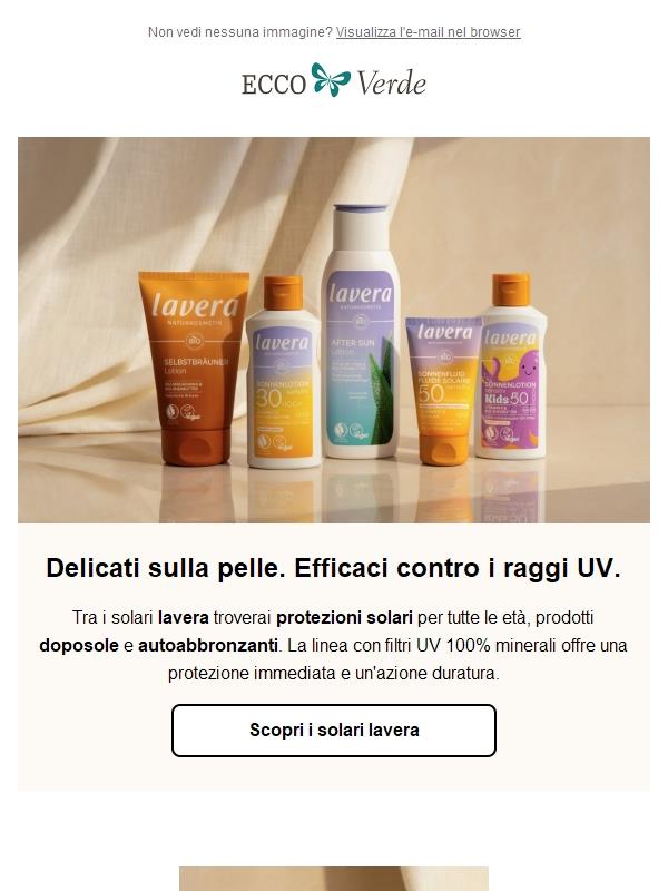 Protezione naturale per tutta l'estate con lavera ☀️