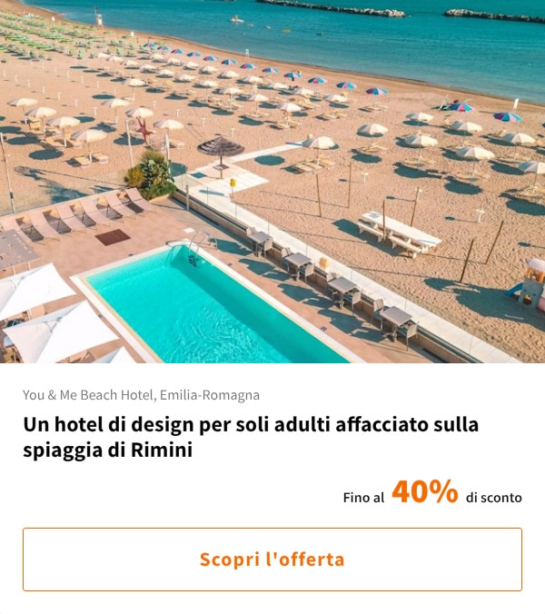 Un hotel di design per soli adulti affacciato sulla spiaggia di Rimini