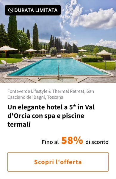 Un elegante hotel a 5* in Val d&#x27;Orcia con spa e piscine termali