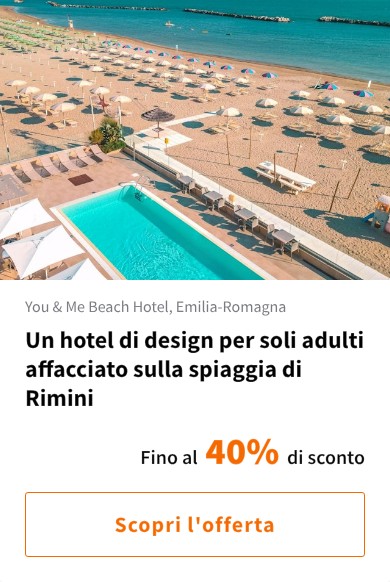 Un hotel di design per soli adulti affacciato sulla spiaggia di Rimini