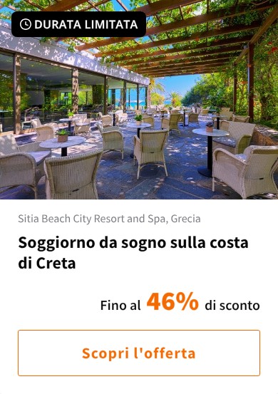 Soggiorno da sogno sulla costa di Creta
