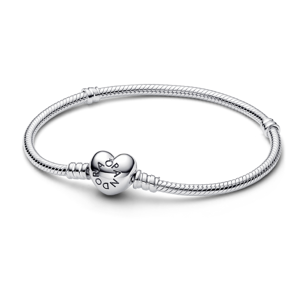 Moments Heart & Snake Chain Bracelet