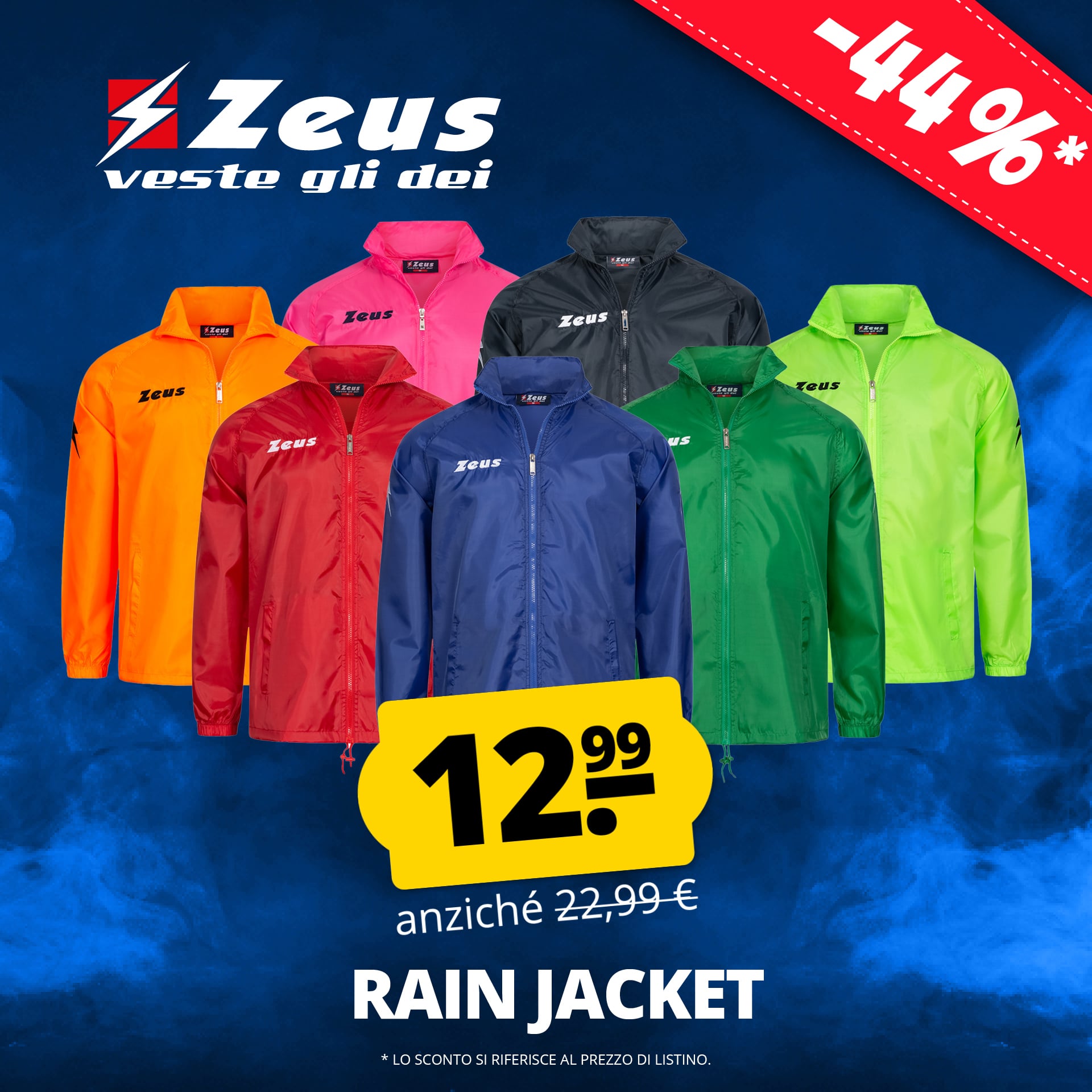 zeus giacca da pioggia