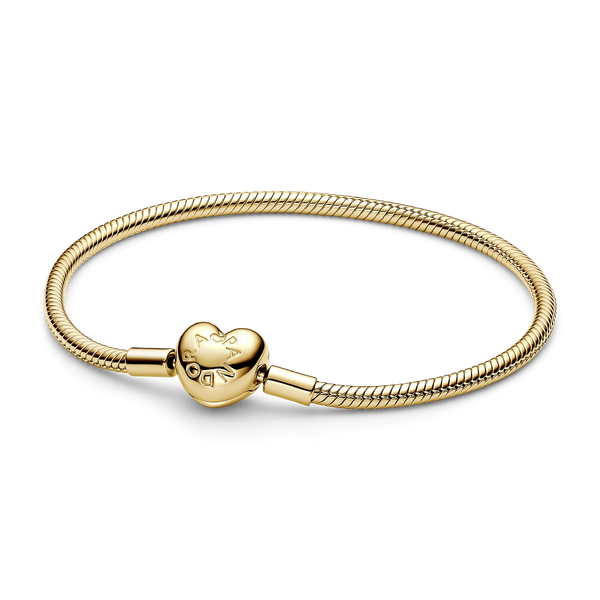Pandora Moments Heart Clasp Snake Chain Bracelet