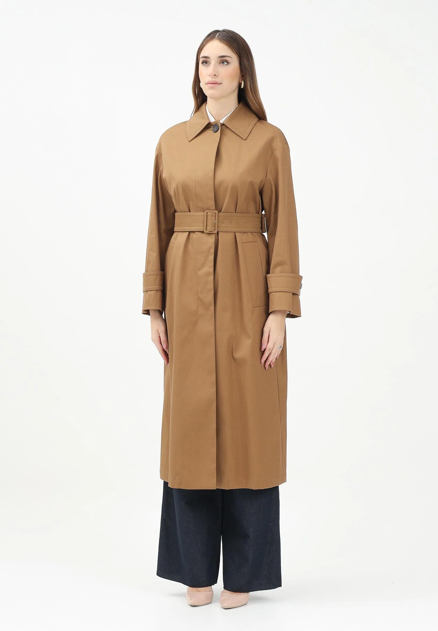 Image of MAX MARA Trench color cammello da donna