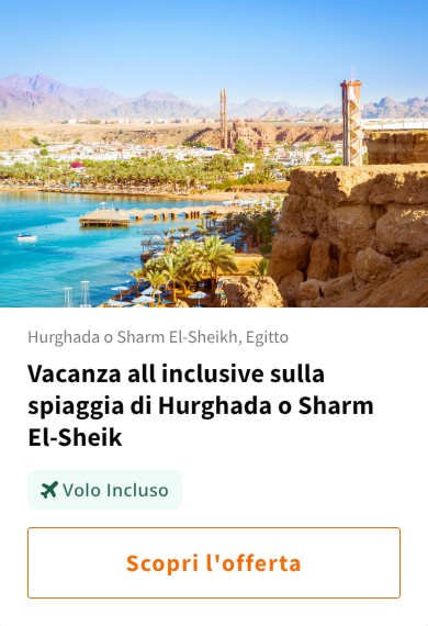 Vacanza all inclusive sulla spiaggia di Hurghada o Sharm El-Sheik