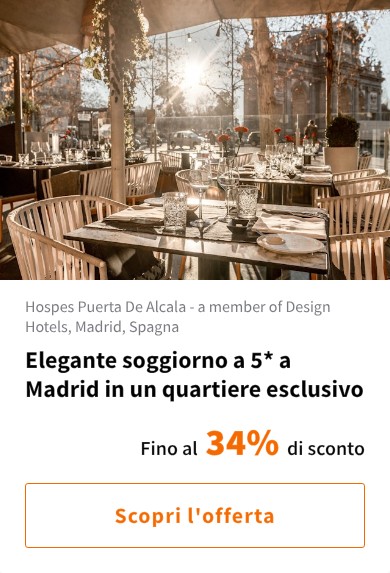 Elegante soggiorno a 5* a Madrid in un quartiere esclusivo