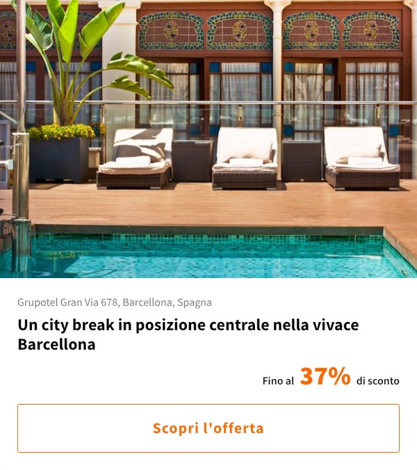Un city break in posizione centrale nella vivace Barcellona