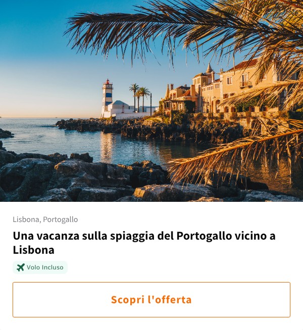 Una vacanza sulla spiaggia del Portogallo vicino a Lisbona