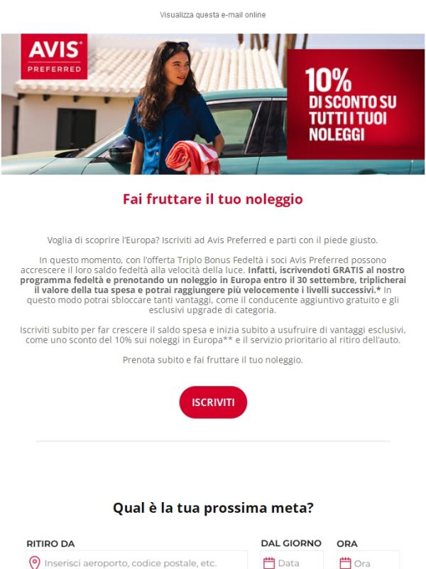 Non dimenticare la nostra offerta Bonus Fedeltà