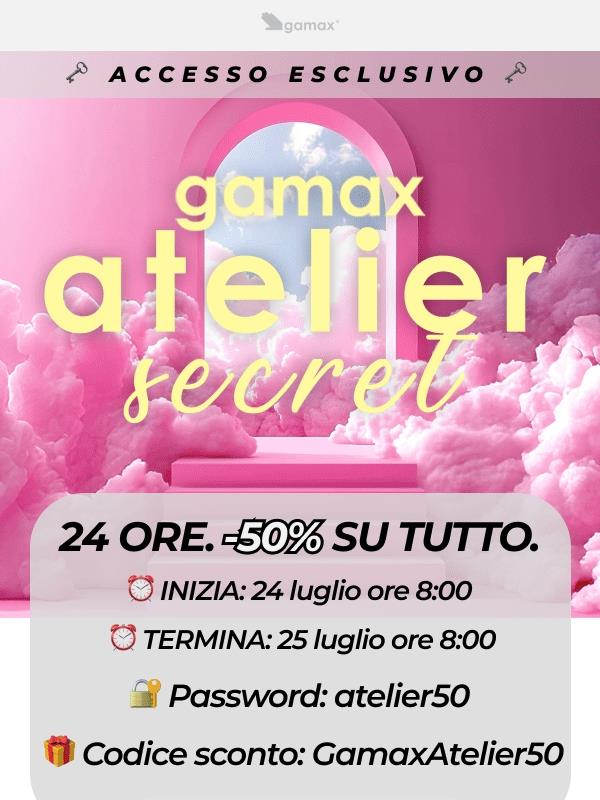 Gamax Atelier: hai ricevuto l'invito esclusivo 🔐