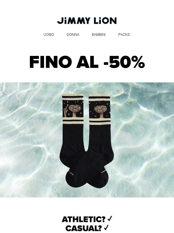 Fino al -50% su calzini per tutta la famiglia!