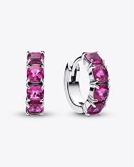 Pink Hoop Earrings