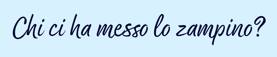 Chi ci ha messo lo zampino?