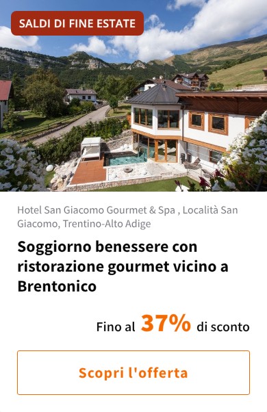 Soggiorno benessere con ristorazione gourmet vicino a Brentonico