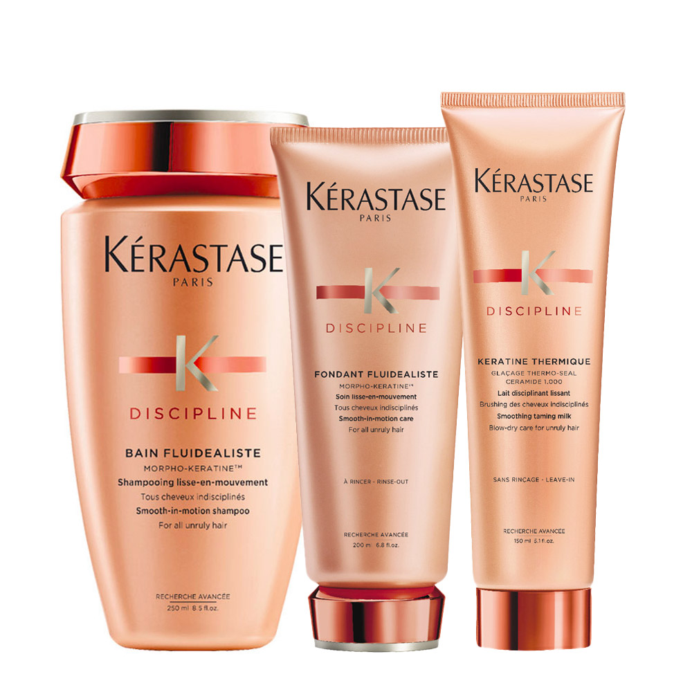 Image of Kerastase Discipline Bain Fluidealiste 250ml Fondant 200ml Thermique 150ml