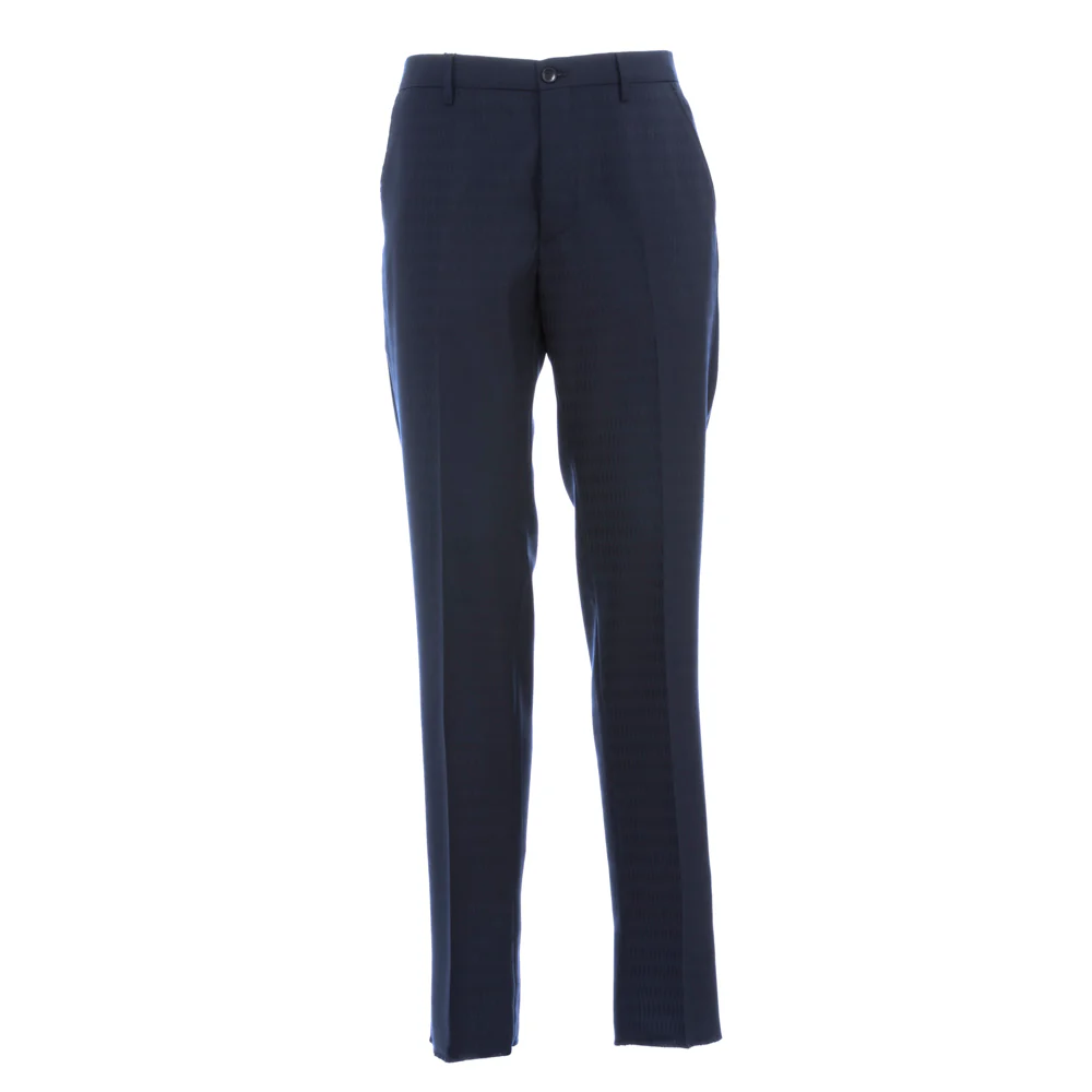  ETRO - Pantalone In Lana Jacquard Blu