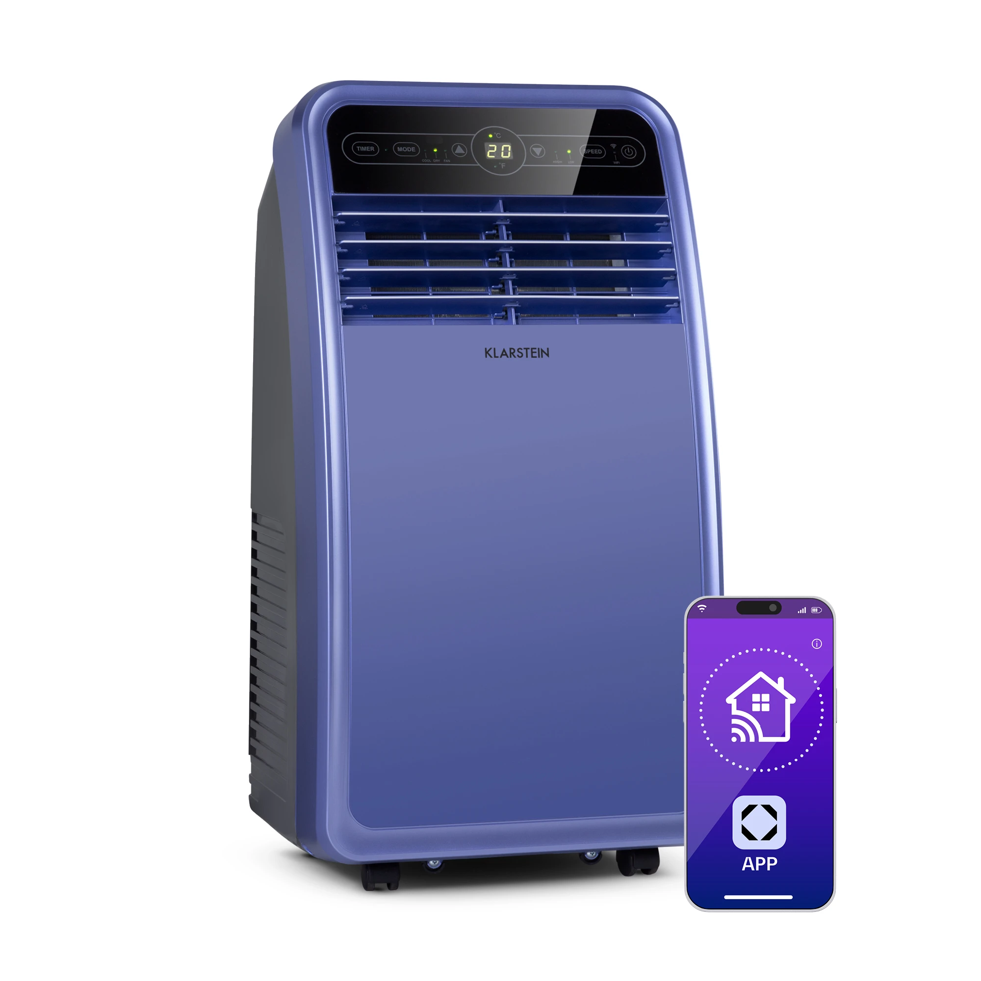 Klarstein Metrobreeze Smart 7000 BTU Condizionatore portatile Blu