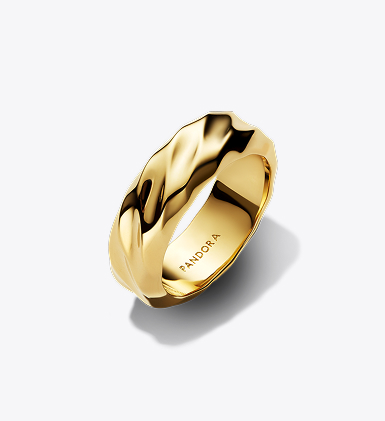 Rippled Wide Band Ring