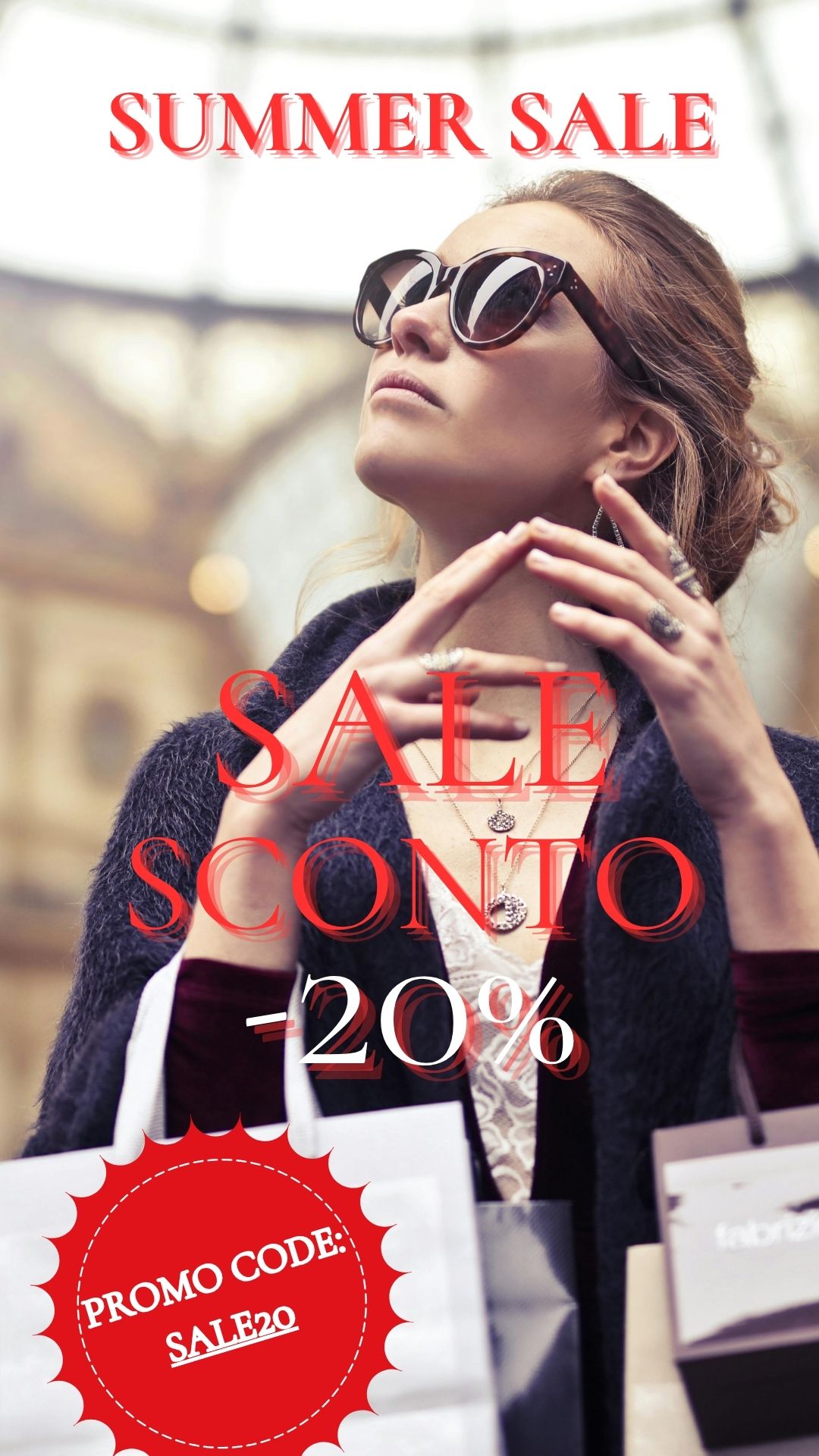 SUMMER SALE SCONTO DEL 20% SUL PREZZO OUTLET