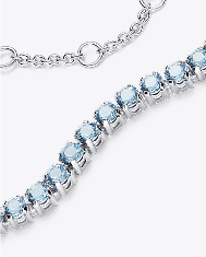 Sparkling Light Blue Tennis Bracelet