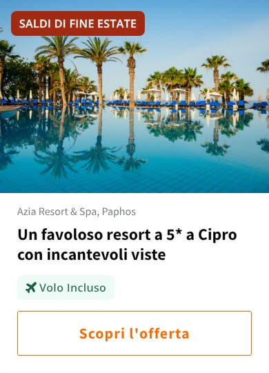 Un favoloso resort a 5* a Cipro con incantevoli viste