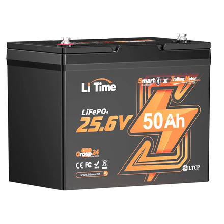 24V 50Ah Bluetooth Batteria al Litio per Imbarcazioni a Motore Elettrico
