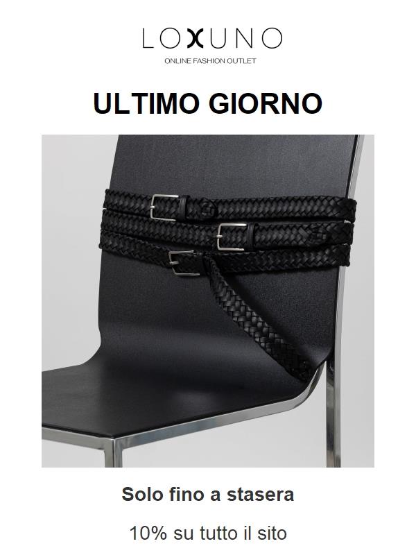 Ultimo giorno: 10% di sconto su tutto il sito — solo fino a sta sera