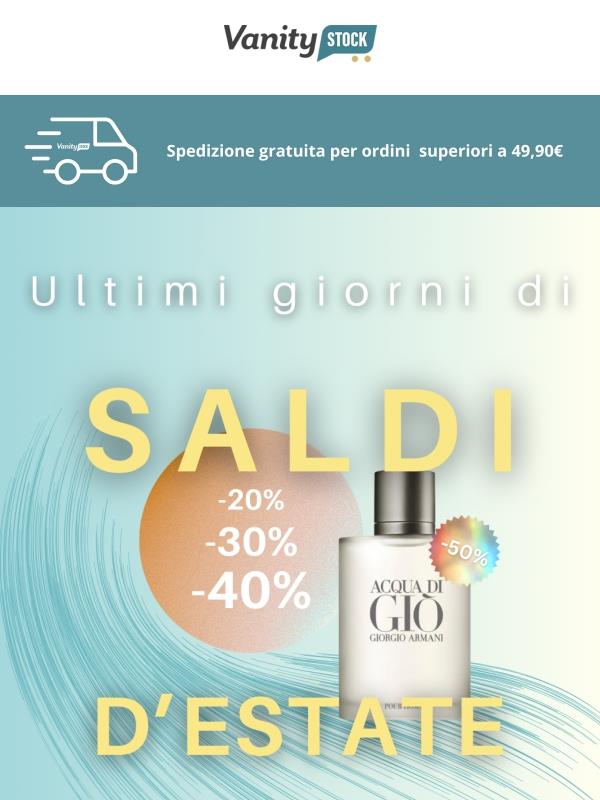☀️ I saldi estivi fino al -50% stanno per finire…