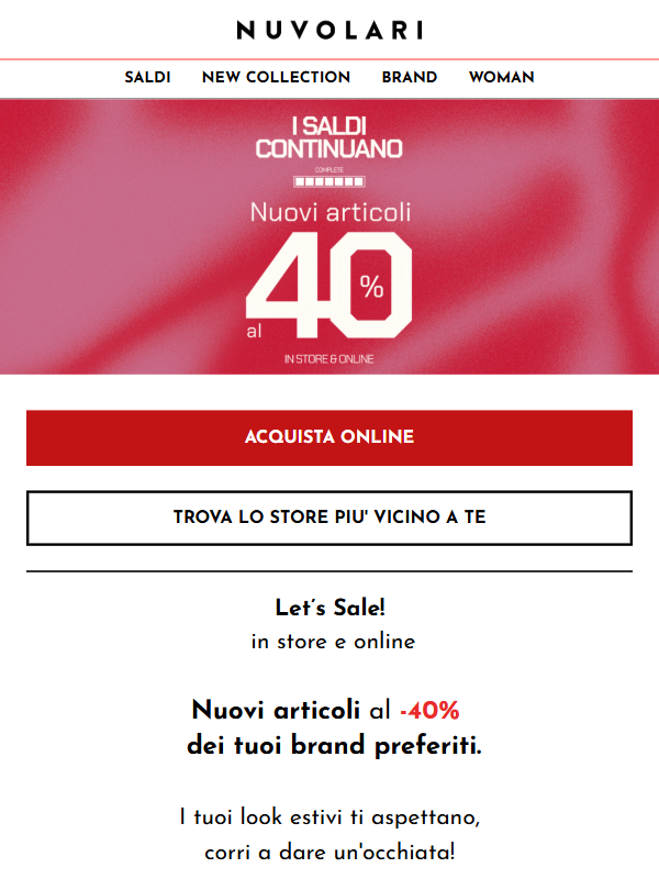 Altri 200 articoli al 40%! Let's Sale!