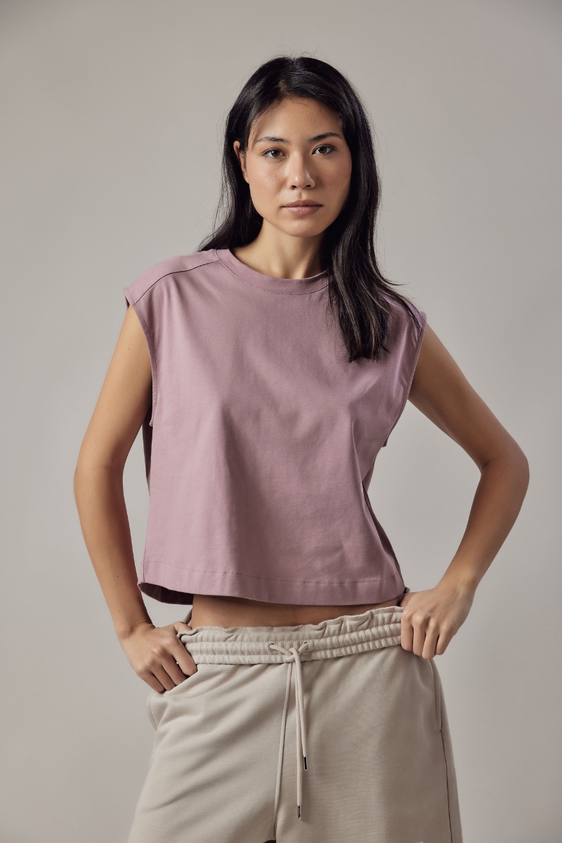 Sleeveless Loose Fit T-Shirt