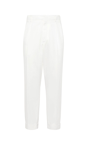 Tailor fit cotton trousers